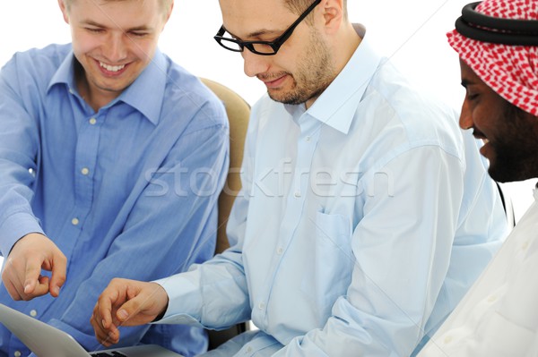 Young people working on laptop at international university Stock photo © zurijeta