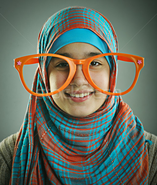 Stock photo: Portrait of a beautiful Muslim Arabic girl