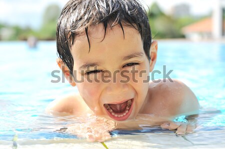 Relaxing in hot tube, jacuzzy, group of young people, friends together Stock photo © zurijeta