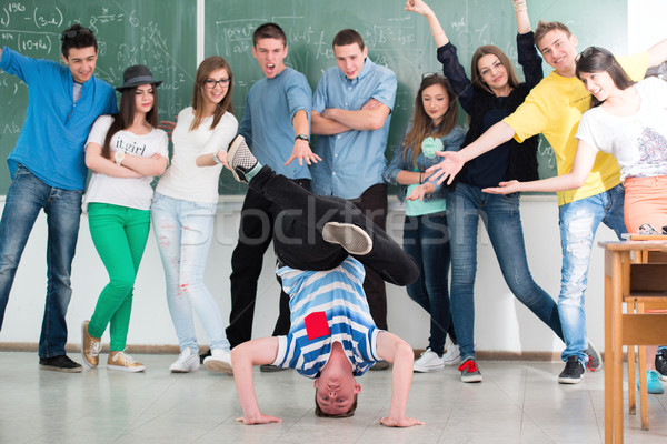 Chłopca breakdance szkoły klasie Zdjęcia stock © zurijeta