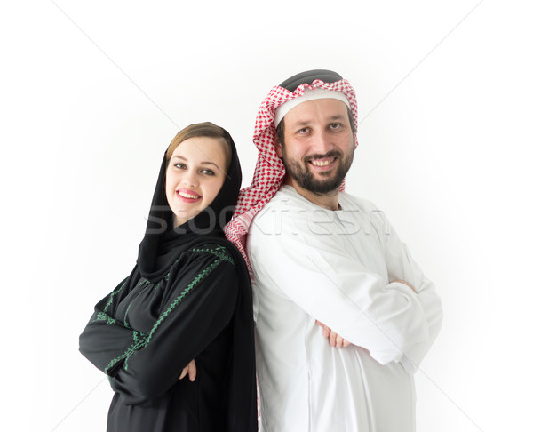 Happy Arabic wife and husband Stock photo © zurijeta