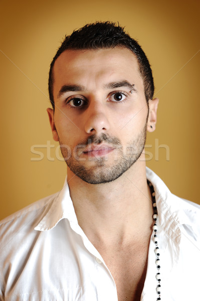 Moço pose homem beleza juventude camisas Foto stock © zurijeta