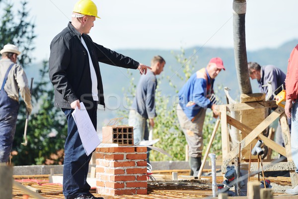 Werken gebouw project bouw industrie Stockfoto © zurijeta