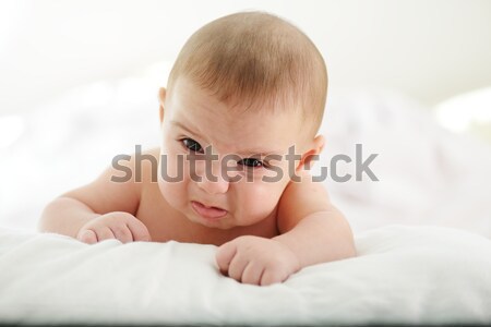 Stockfoto: Aanbiddelijk · baby · jongen · portret · witte