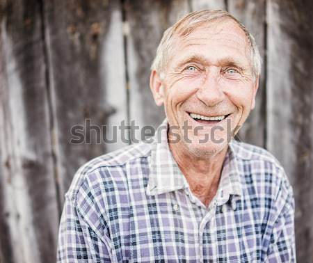 Porträt Senior Mann Freien Gesundheit Person Stock foto © zurijeta
