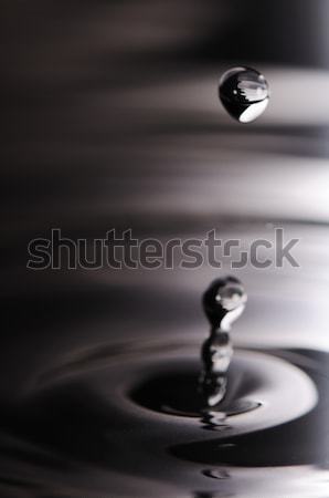 Water drop in rippled liquid close-up  Stock photo © zurijeta