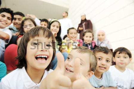 Zdjęcia stock: Tłum · dzieci · inny · szkoły · twarz · szczęśliwy