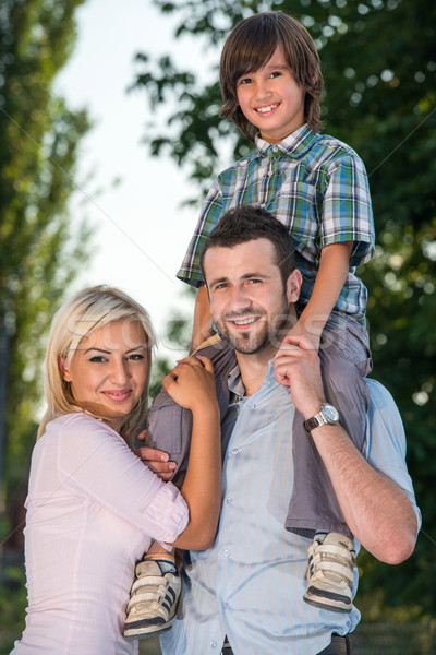 Happy parents with their son Stock photo © zurijeta