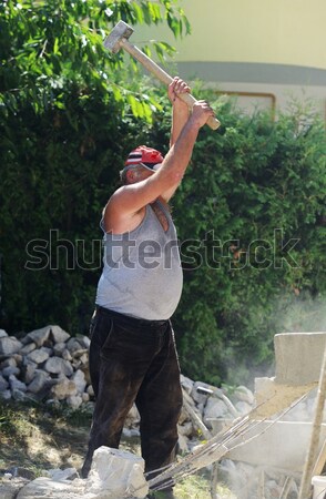 Working and building on new house project Stock photo © zurijeta