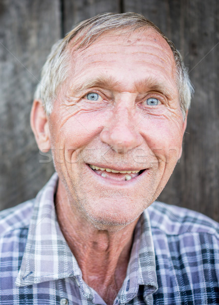 Happy smiling elder senior man portrait Stock photo © zurijeta