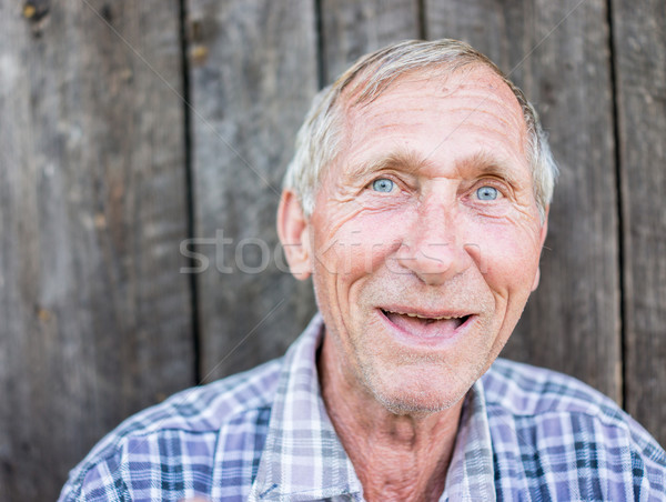 Happy smiling elder senior man portrait Stock photo © zurijeta