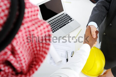 Making a successful deal for building at Middle eastern gulf Stock photo © zurijeta