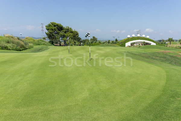 Campo de golfe água golfe natureza paisagem verde Foto stock © zurijeta