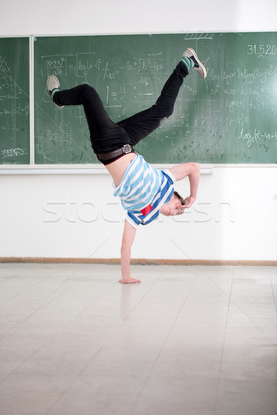 Zdjęcia stock: Breakdance · klasie · chłopca · uśmiech