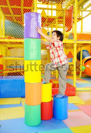 Kids playing on colorful kindergarden playground Stock photo © zurijeta