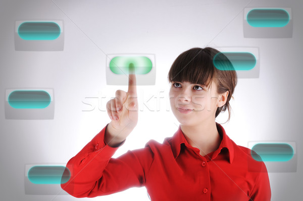 Girl with digital buttons  Stock photo © zurijeta