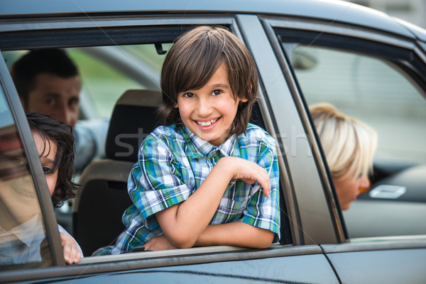 Cute boy in car Stock photo © zurijeta