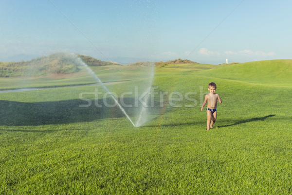 The best summer holiday vacation for splashing sprinkle water Stock photo © zurijeta
