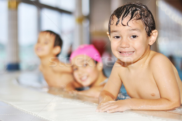 Crianças infância criança piscina menino nadar Foto stock © zurijeta