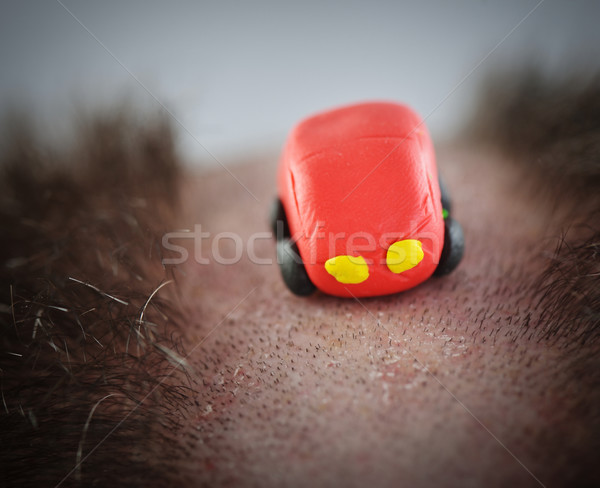 Human head as a road track for transportation Stock photo © zurijeta