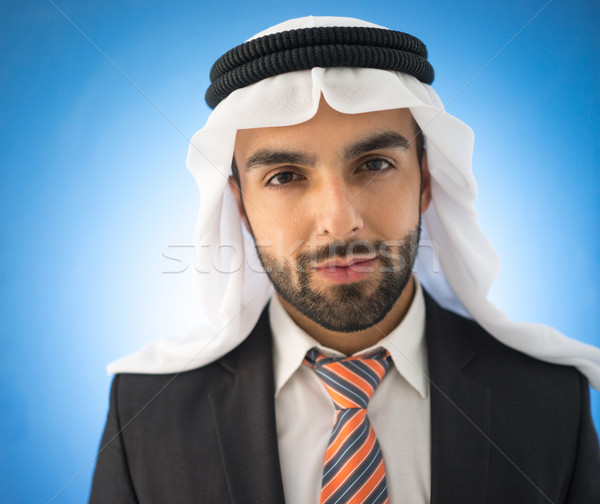 Portret aantrekkelijk arab man arabisch jonge Stockfoto © zurijeta
