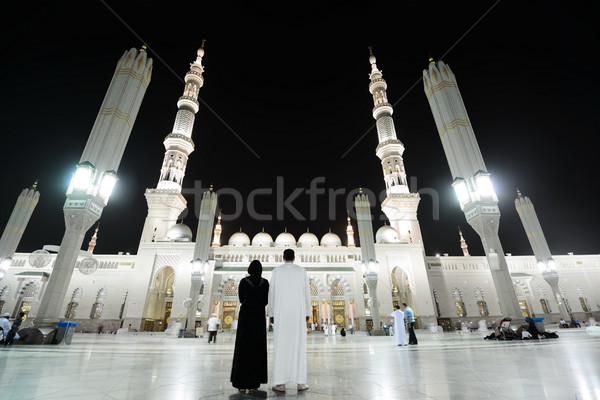 Madina Mosque at night Stock photo © zurijeta
