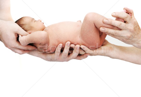 Two parent holding a baby Stock photo © zurijeta
