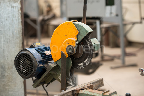 Worker welding in industrial background at factory Stock photo © zurijeta