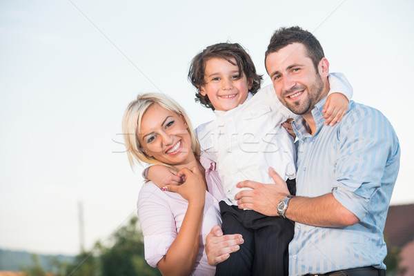 Parents with a happy child Stock photo © zurijeta