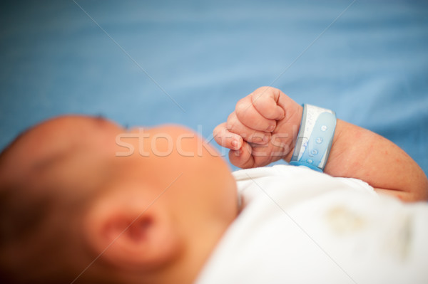 Stock photo: Newborn baby first days in hospital and home