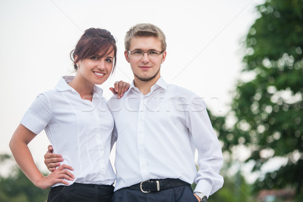 Couple of business people Stock photo © zurijeta