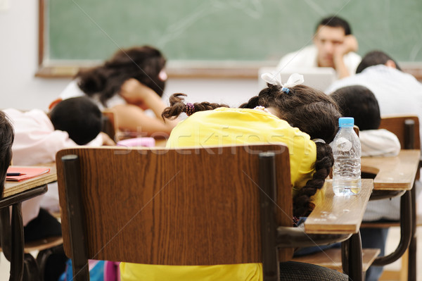 Education activities in classroom at school, sleeping all Stock photo © zurijeta