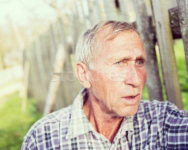 Portrait of senior man outdoors Stock photo © zurijeta