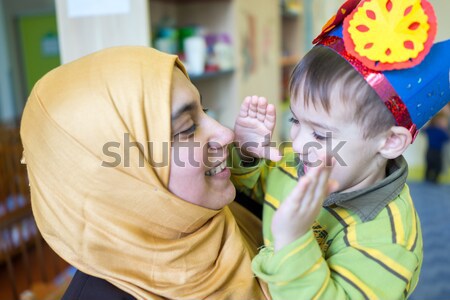 Pequeño cute bebé nino besar Foto stock © zurijeta