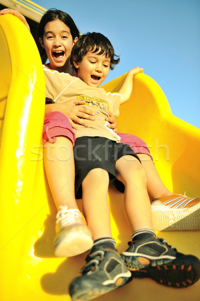 Playing in park together Stock photo © zurijeta