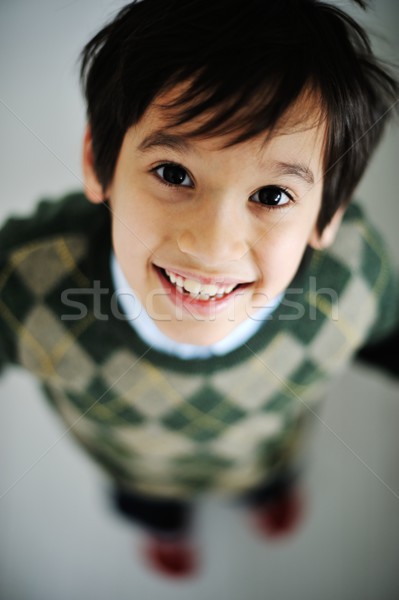 Portrait of happy joyful beautiful little boy Stock photo © zurijeta