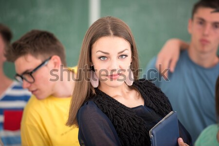 Young people sitting in class room Stock photo © zurijeta