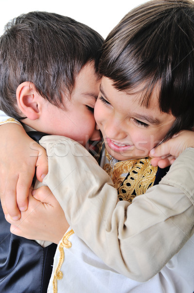 Twee broers familie liefde gelukkig kinderen Stockfoto © zurijeta