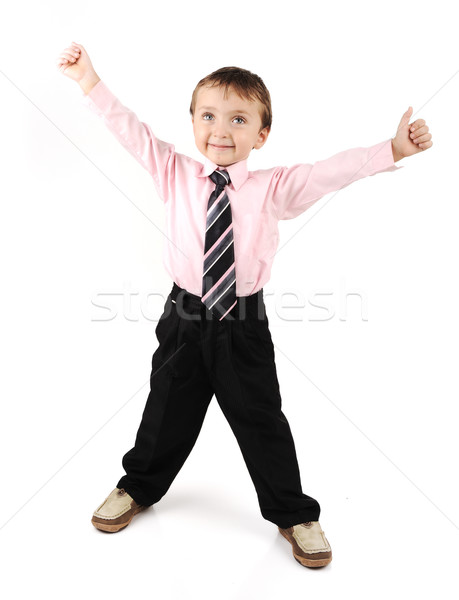 Imádnivaló kicsi gyerek visel lakosztály mosoly Stock fotó © zurijeta