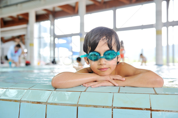 [[stock_photo]]: été · natation · activités · heureux · enfants · piscine