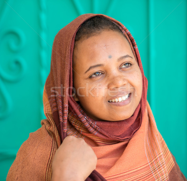 Stok fotoğraf: Afrika · Arapça · kız · Müslüman · kadın · gülümseme