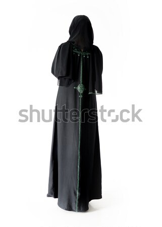 Muslim traditional woman, clothes from back, isolated Stock photo © zurijeta