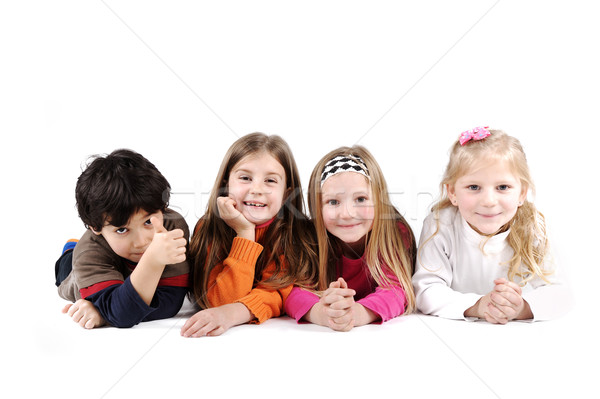 Bambini gruppo famiglia piano terra Foto d'archivio © zurijeta