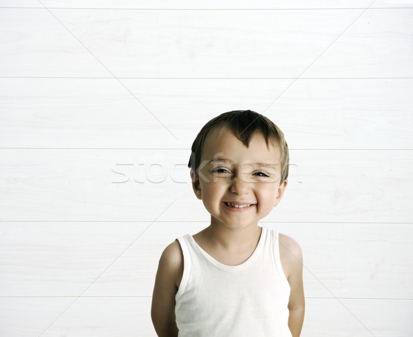 Retrato inocente criança bonitinho sorrir grande Foto stock © zurijeta