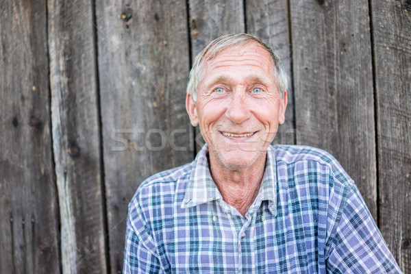 Happy smiling elder senior man portrait Stock photo © zurijeta