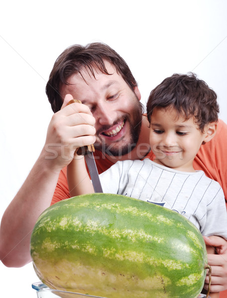 Happy father and kid Stock photo © zurijeta