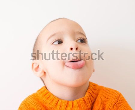 Funny two years old boy with expressive face Stock photo © zurijeta