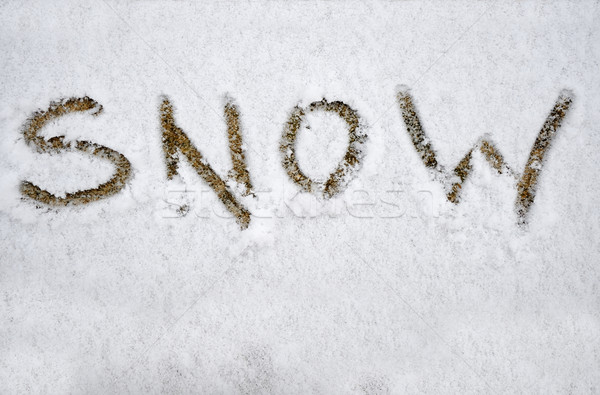 Neige texture lettre blanche Noël froid [[stock_photo]] © zurijeta