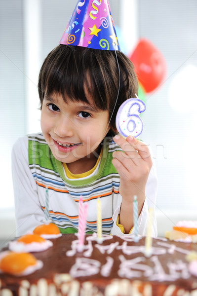 Child birthday, 6 years old Stock photo © zurijeta