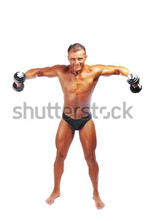 The Perfect male body isolated, bodybuilder performance  Stock photo © zurijeta